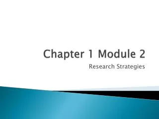 Chapter 1 Module 2