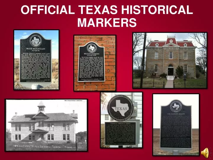 official texas historical markers