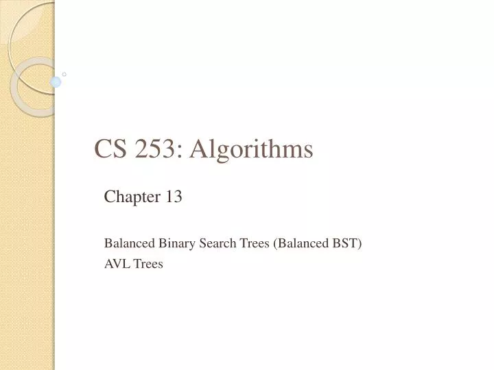 cs 253 algorithms