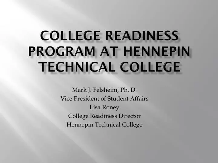 college readiness program at hennepin technical college