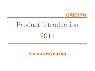 Product Introduction 2011