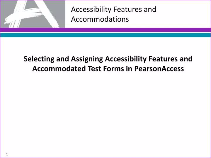 accessibility features and accommodations