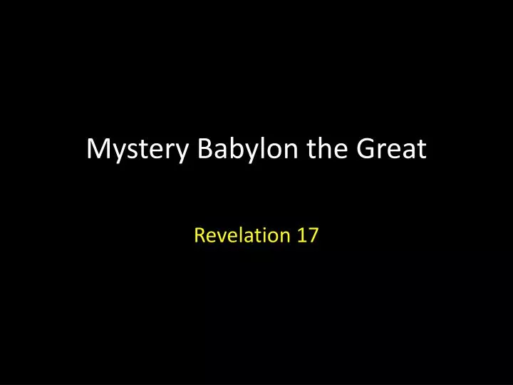 mystery babylon the great