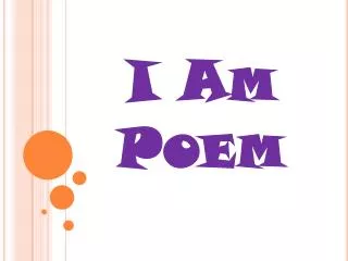 I Am Poem