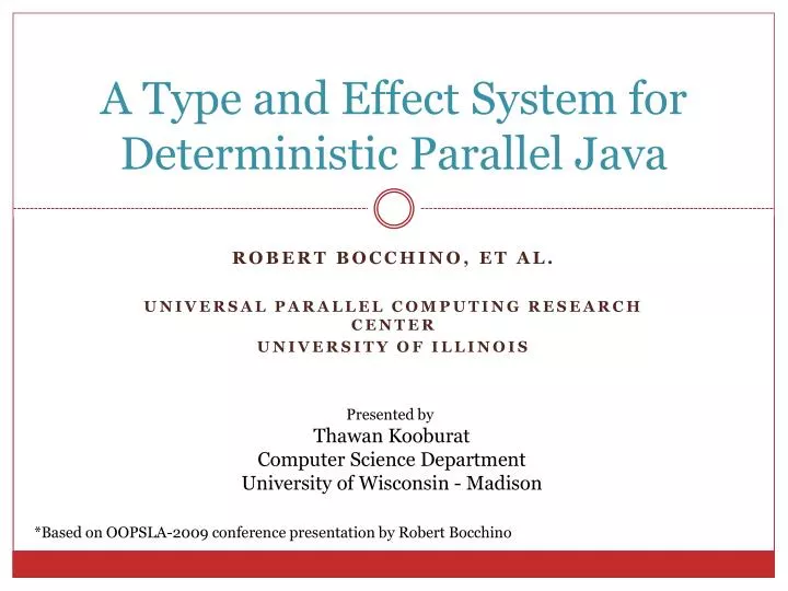 a type and effect system for deterministic parallel java