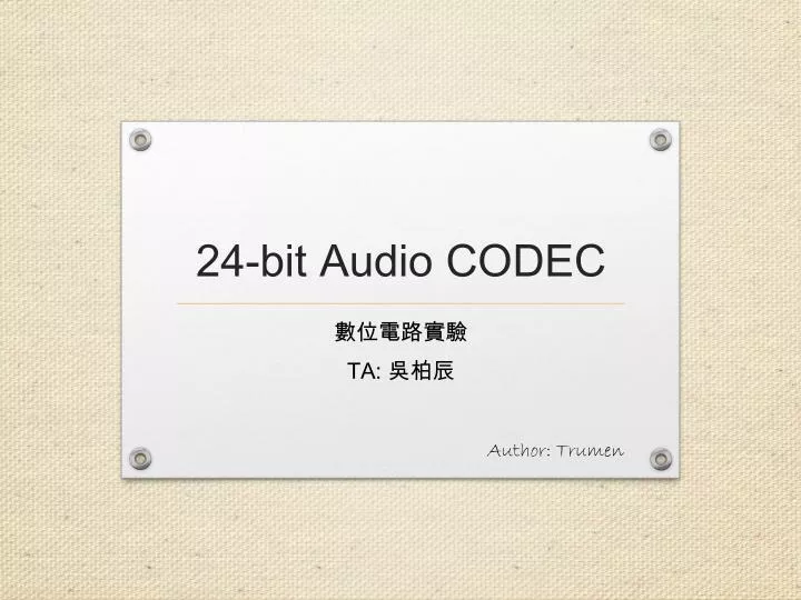 24 bit audio codec