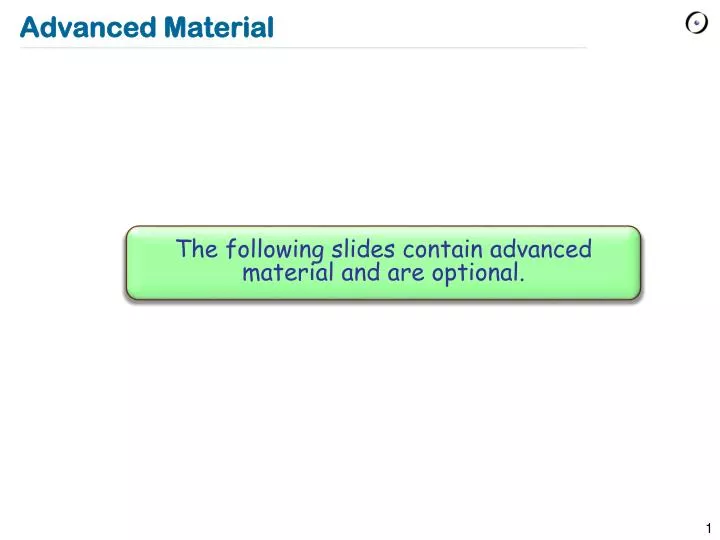 advanced material