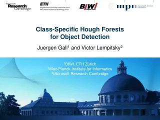 Class-Specific Hough Forests for Object Detection