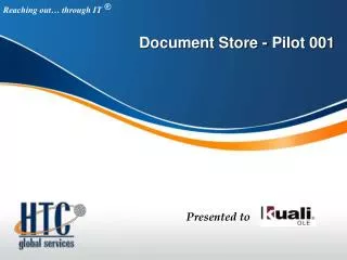 Document Store - Pilot 001