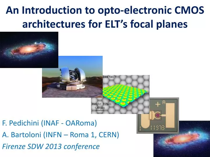 an introduction to opto electronic cmos architectures for elt s focal planes