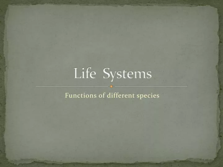 life systems