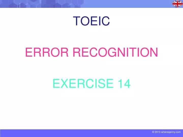 toeic error recognition exercise 14