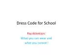 Dress Code for School