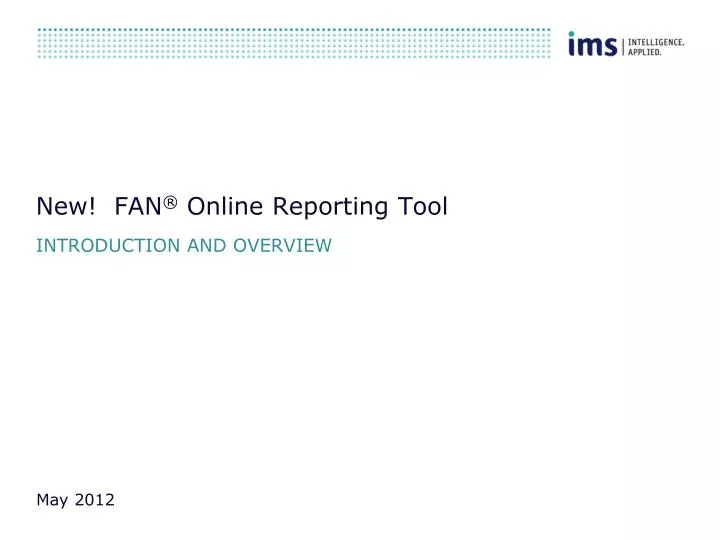 new fan online reporting tool