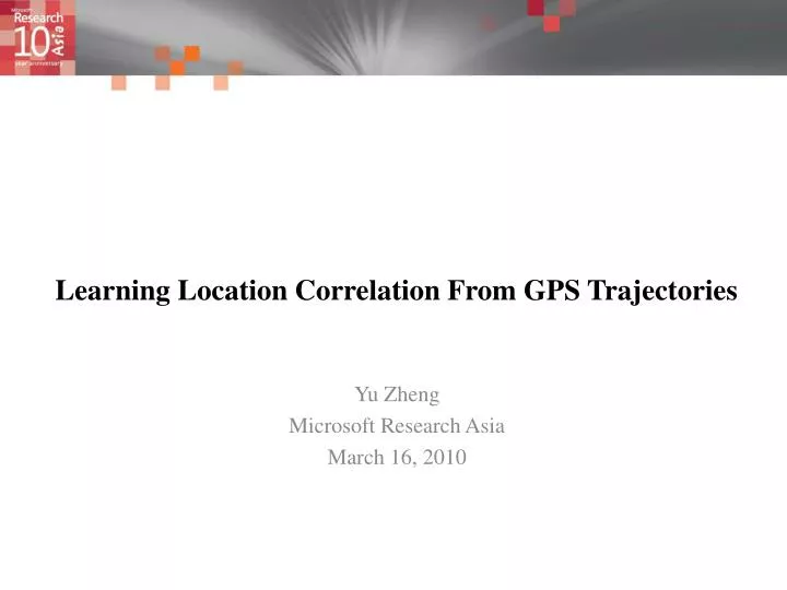 learning location correlation from gps trajectories