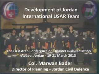Development of Jordan International USAR Team