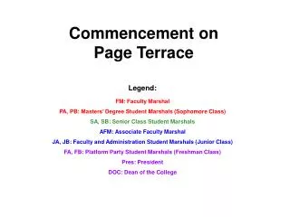 Commencement on Page Terrace