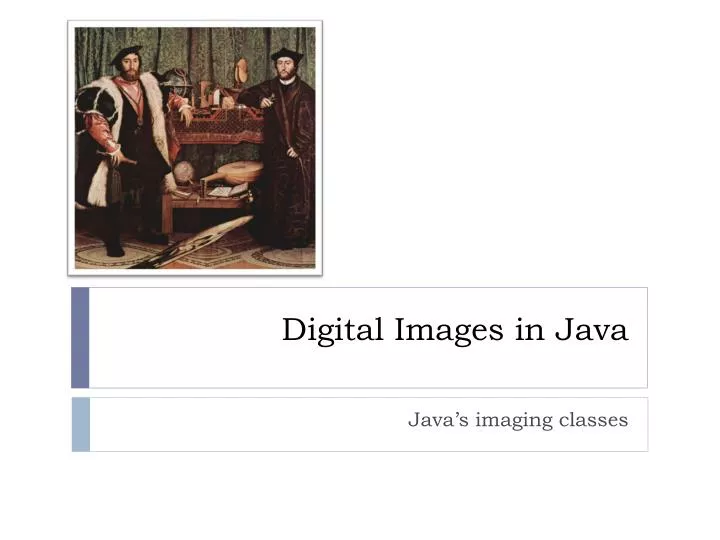 digital images in java