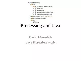 Processing and Java