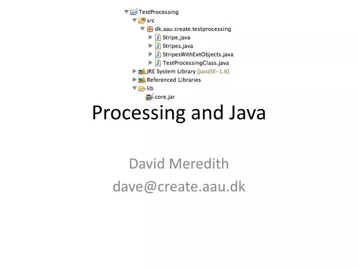 processing and java