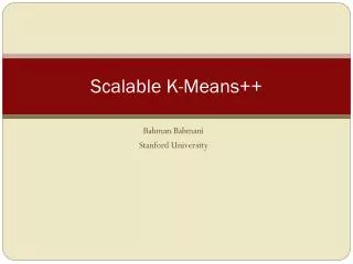 Scalable K-Means++
