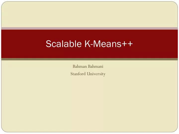 scalable k means