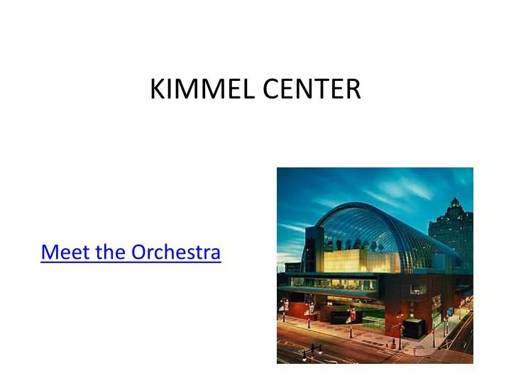kimmel center