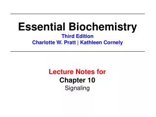 Lecture Notes for Chapter 10 Signaling