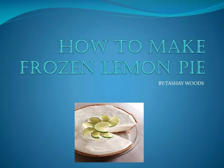 how to make frozen lemon pie