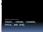 Israel, Jordan, Lebanon, Syria, and Iraq