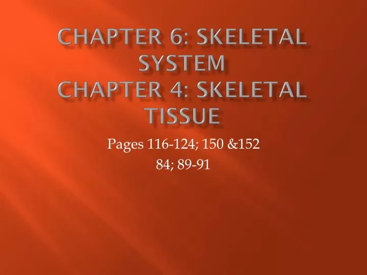chapter 6 skeletal system chapter 4 skeletal tissue