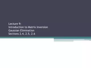 Matrix Inverse and Transpose