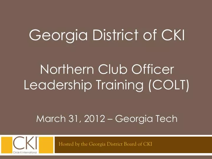 georgia district of cki northern club officer leadership training colt