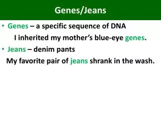 Genes /Jeans