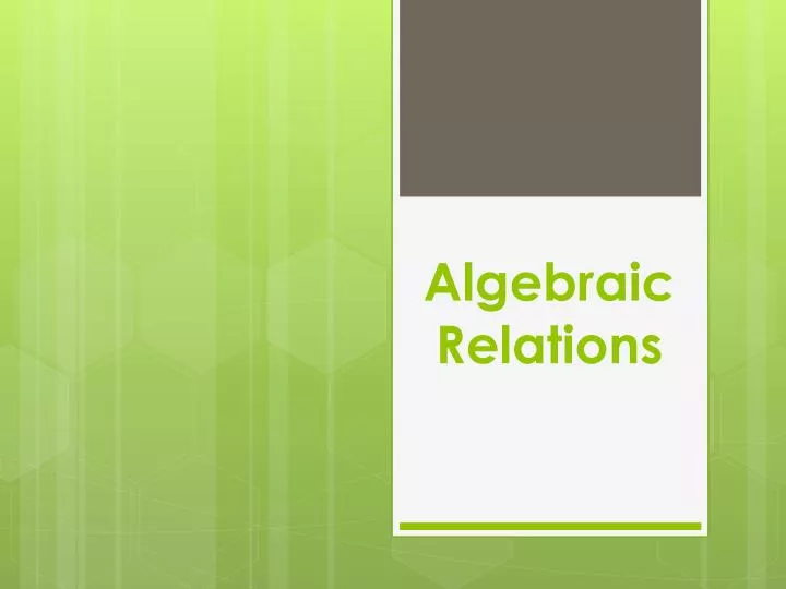 algebraic relations