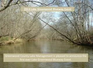 2013 Lake Greenwood Blueway Event