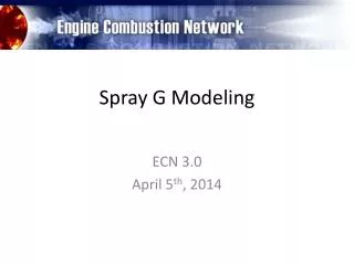 Spray G Modeling