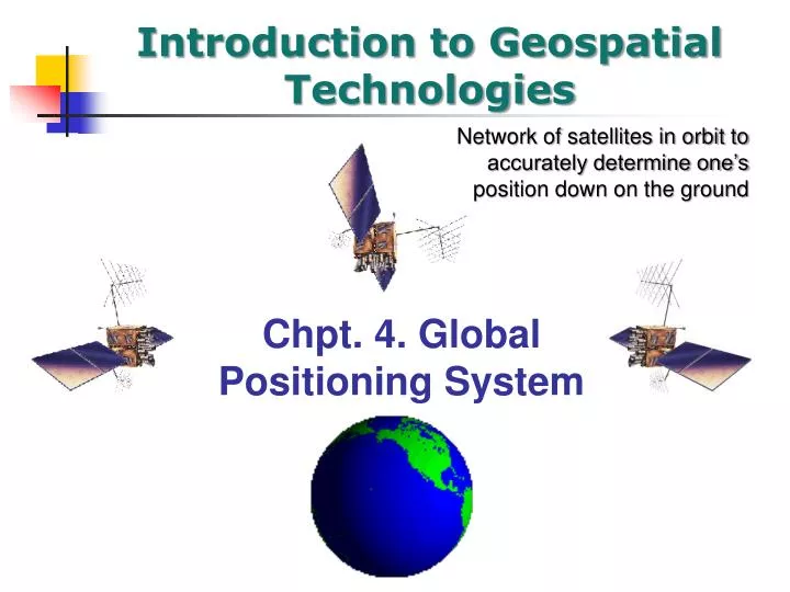 chpt 4 global positioning system