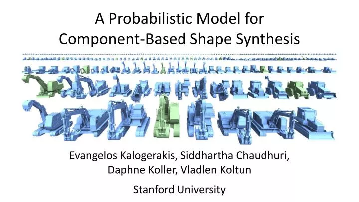 a probabilistic model for component based shape synthesis