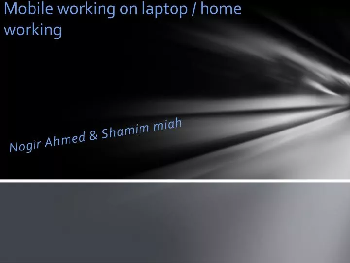 mobile working on laptop home working
