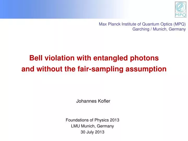 bell violation with entangled photons and without the fair sampling assumption