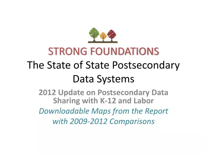 strong foundations the state of state postsecondary data systems