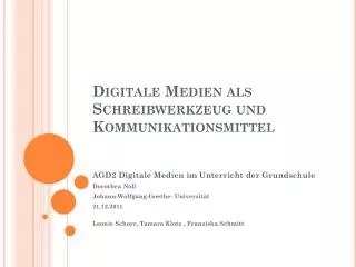 digitale medien als schreibwerkzeug und kommunikationsmittel