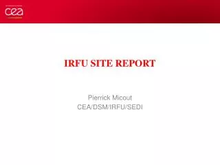 IRFU Site report