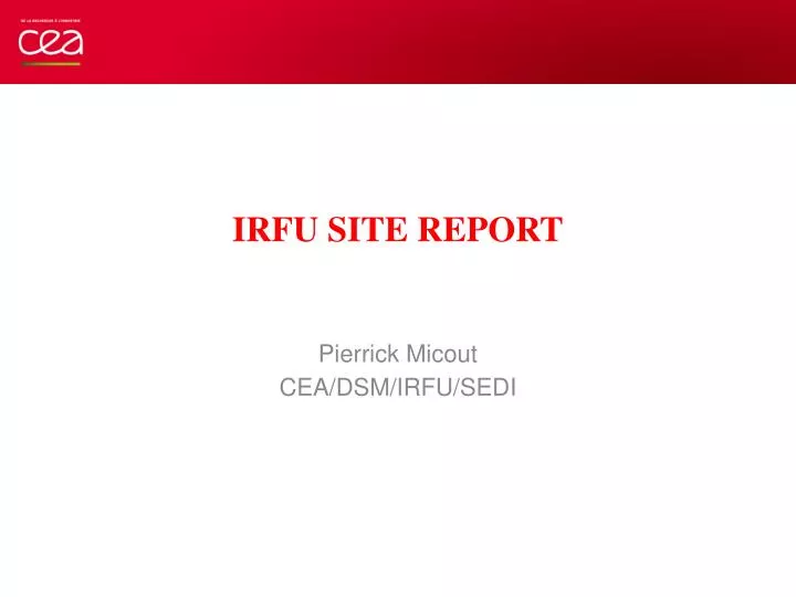irfu site report