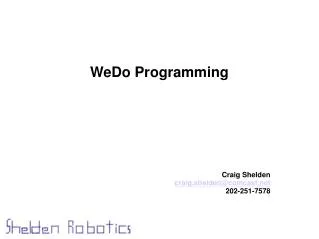 WeDo Programming