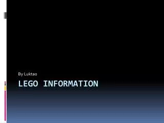 Lego Information