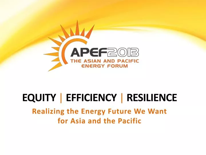 equity efficiency resilience
