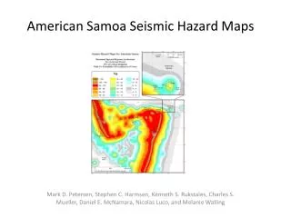 American Samoa Seismic Hazard Maps