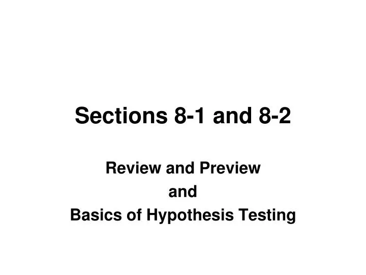 sections 8 1 and 8 2
